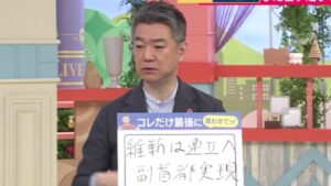 橋下氏が維新・吉村代表に対し“勝手に”提言　「維新は与党と連立せよ!そして『副首都』実現へ」(FNNプライムオンライン)